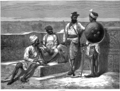 Rajput soldiers holding talwars, from a series in the Illustrated London News celebrating the Royal Visit to India in early 1876.