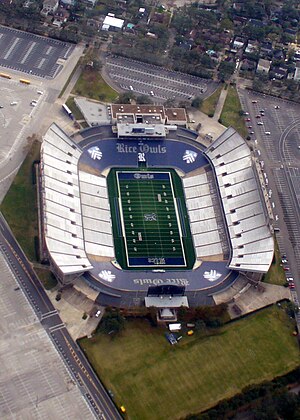 Luftbild des Rice Stadium (Januar 2009)