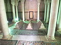 Chamber of the Twelve Columns; the middle tombstone is that of Ahmad al-Mansur