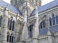 Flying buttresses of Salisbury Cathedral