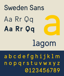 Schriftbeispiel für Sweden Sans