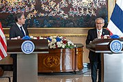 Secretary Blinken with Thai Foreign Minister Don Pramudwinai in Bangkok, Thailand, July 2022
