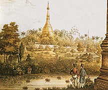 View of the Great Dagon Pagoda, Kingsbury & Co., print 1825