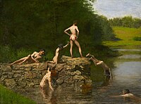 Thomas Eakins (1844–1916), Swimming, 1885