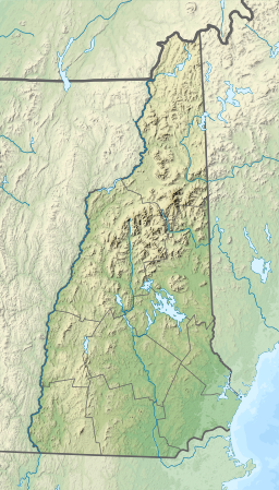 Location of Eastman Pond in New Hampshire, USA.