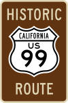 Historic US 99 in California