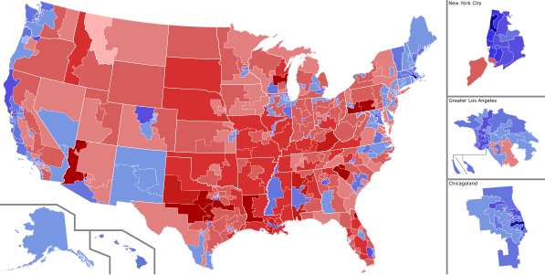 District results by vote share
