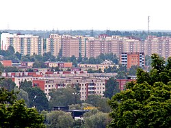 Apartment blocks of Annelinn seen from the cathedral.