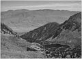 Sawmill Lake and Owens Valley from Sawmill Pass, by Ansel Adams circa 1941