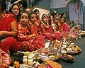 Newar children in Nepal performing Ihi, also known as Bel Marriage