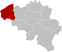 The diocese of Bruges, coextensive with the province of West Flanders