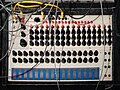 Buchla 147 Sequential Voltage Source module (16-step x 3-layers), 114 10-Touch-Controlled Voltage Sources module (capacitive keyboard) - Buchla 100 at NYU (closeup).jpg