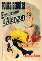 Poster from between 1896 and 1900 "Émilienne d'Alençon, tous les soirs"