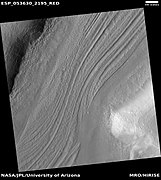 Wide view of Lineated Valley Fill, as seen by HiRISE under HiWish program Location is Ismenius Lacus quadrangle.