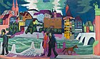 View of Basel and the Rhine, 1927-28, Saint Louis Art Museum