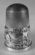 Silver thimble commemorating the Great Exhibition