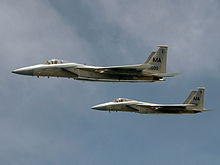 Two jets fly in formation