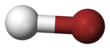 Ball-and-stick model of hydrogen bromide