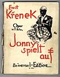 Ernst Krenek: Jonny spielt auf (Cover der Erstausgabe des Klavierauszugs)