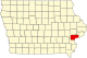 Muscatine County map