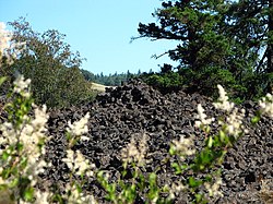 Photograph of rock scree in piles