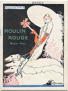 Moulin Rouge program by Charles Gesmar (1925)