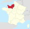 Lage der Region Normandie in Frankreich