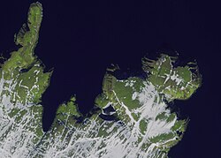 A Sentinel-2 satellite image of the North Cape