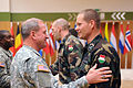 The Ohio Adjutant General awards the Ohio Commendation Medal to Hungarian soldiers