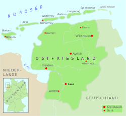 East Frisia in northwestern Lower Saxony