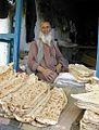 Localler selling Afghan bread in the market