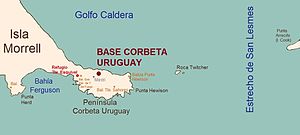 Bahía Ferguson auf der argentinischen Kartenskizze