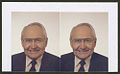 Two color photographs of L. Tom Perry from around 2000.