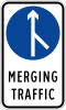 Merging traffic (plate type)