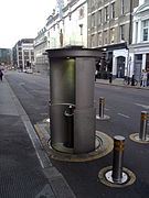 Urilift street urinal can be retracted underground when not needed