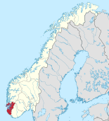 Lage von Rogaland in Norwegen
