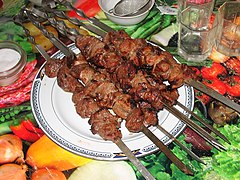 Sheshlik, one of the Iranian tasty foods in Mashhad