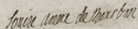 Louise Anne de Bourbon's signature