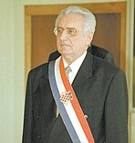 Franjo Tuđman with sash