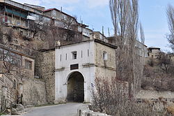 The gates of Gunib fortress, a cultural heritage object in Gunibsky District