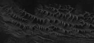 Close-up of complex, dark dunes in the previous image of the floor of Noctis Labyrinthus, as seen by HiRISE under HiWish program.