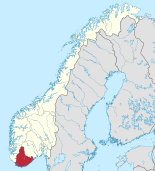 Lage von Agder in Norwegen