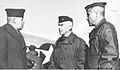 Brigadier general Merritt A. Edson, Commanding General Service Command Fleet Marine Force Pacific, Major general DeWitt Peck (CG 1st Marine Division), Louis E. Woods (CG 1st Marine Aircraft Wing), Tianjin, September 1945.