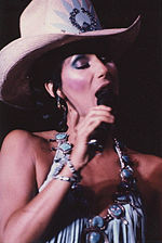 Cher performing in Las Vegas in 1981.