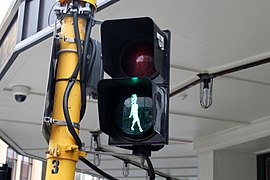 Carmen Rupe pedestrian crossing light in Wellington