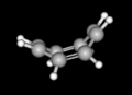 Kugel-Stab-Modell von Cyclooctatetraen