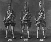 Grenadiers, 1st Royal, 2nd Queen's and 3rd Regiments of Foot