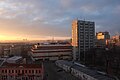 View of sunrise in Dobrich from apartment building.