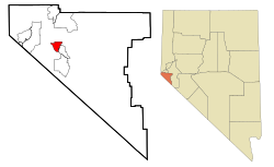 Location within Douglas County and Nevada