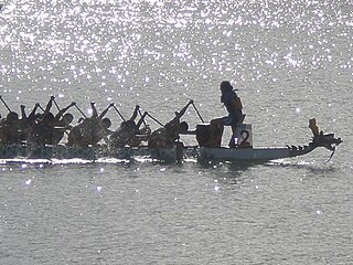 A dragon boat racing in San Francisco, 2008